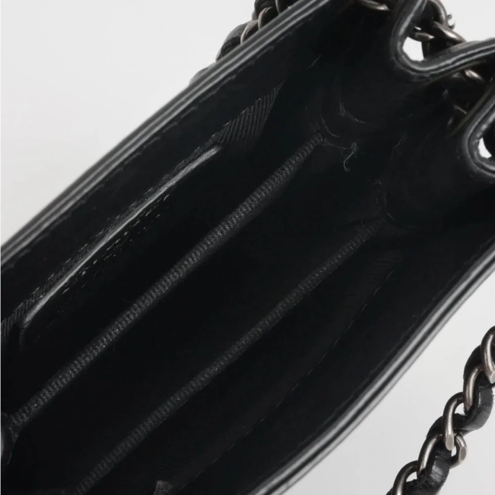 Chanel Black Leather Phone Holder/Pouch - Picture 4 of 6